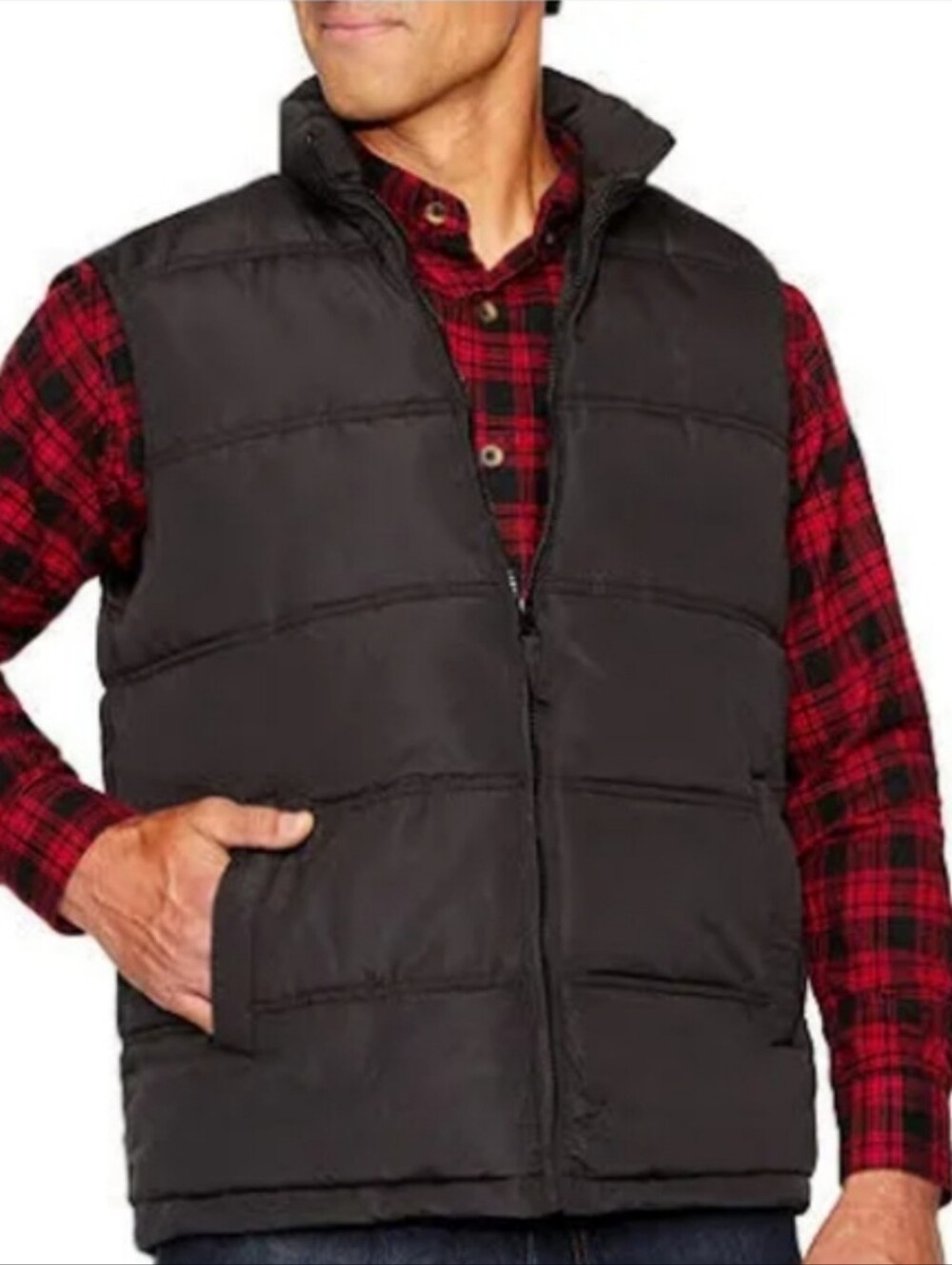 Old Navy Black Quilted Puffer Vest for Men